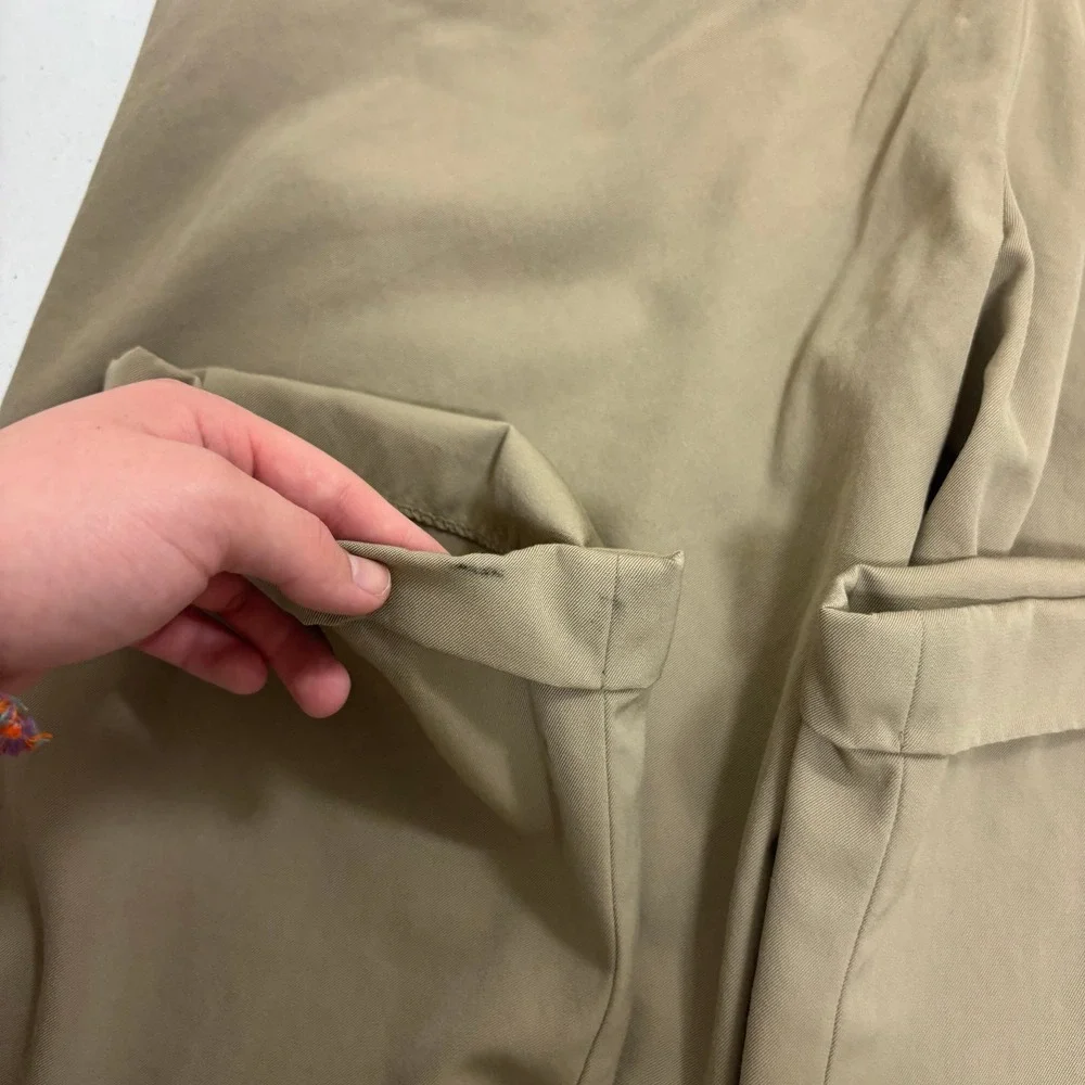 Brooks Brothers 346 Mens Tan 100% Wool Pleated Cuffed Dress Pants 36x27.5